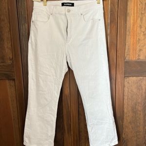 Express High Waisted Cropped Flare Jeans